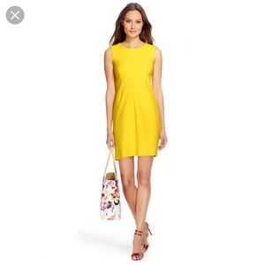 Yellow DVF Carrie Dress In Lemon Gold Size 8